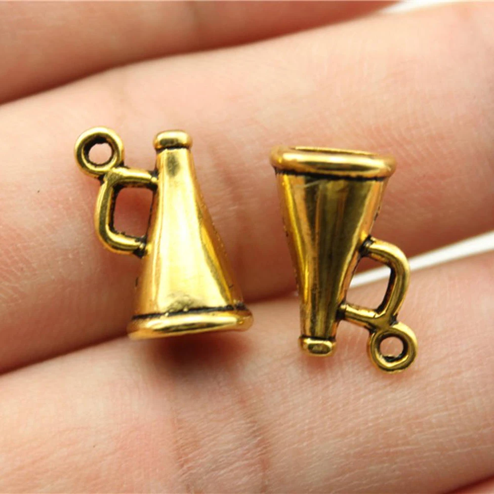 20 шт. 15x9x9 мм очаровательный динамик 3 цвета 3D динамик громкий динамик мегафон чарльдинг для изготовления ювелирных изделий