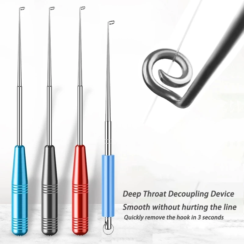 

Hook Remover Space Aluminum Fishing Decoupling Device Portable Fishing Tool For Deep Throat Fish Hook Extractor