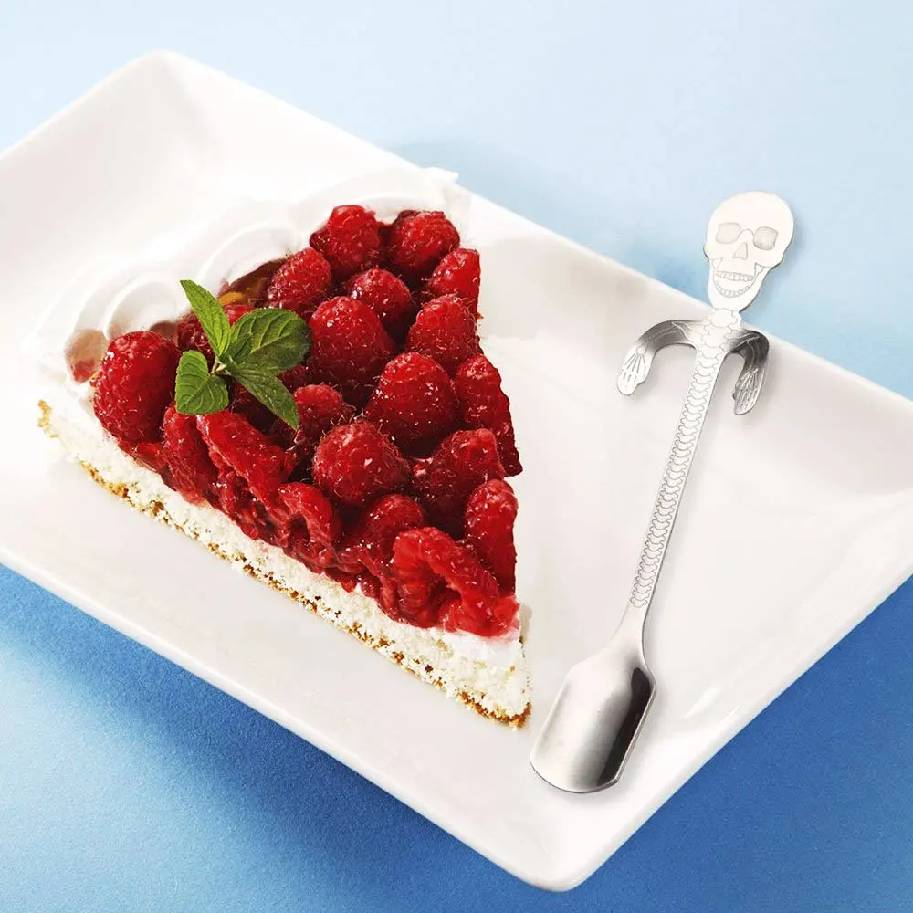 1 шт. нержавеющая сталь Череп котенок дизайн кофейная чайная мешалка десертный