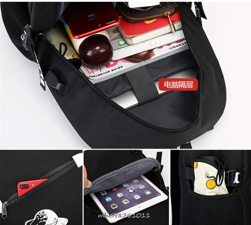 Светящийся школьный ранец с аниме Minecraft и USB зарядкой для мальчиков подростков