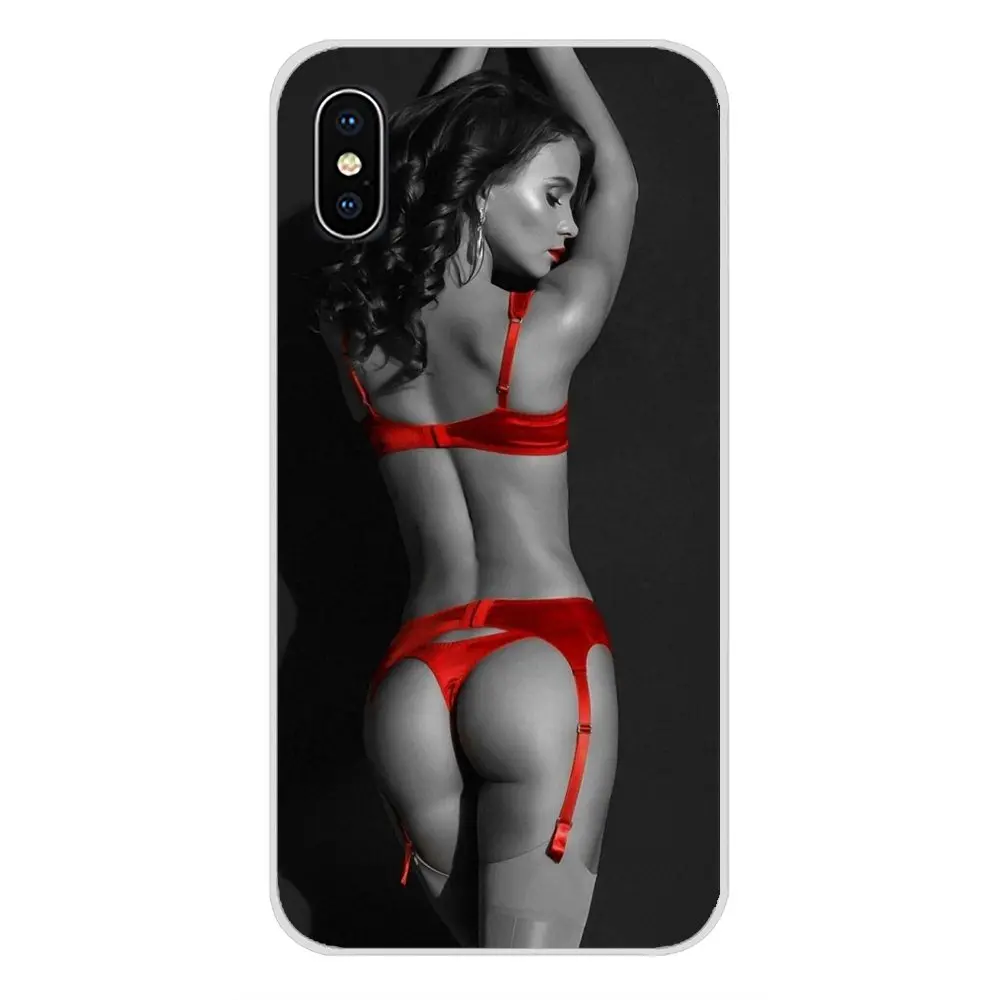 Чехол для сотового телефона Темно-Красный Модный сексуальный чехол девушек Samsung