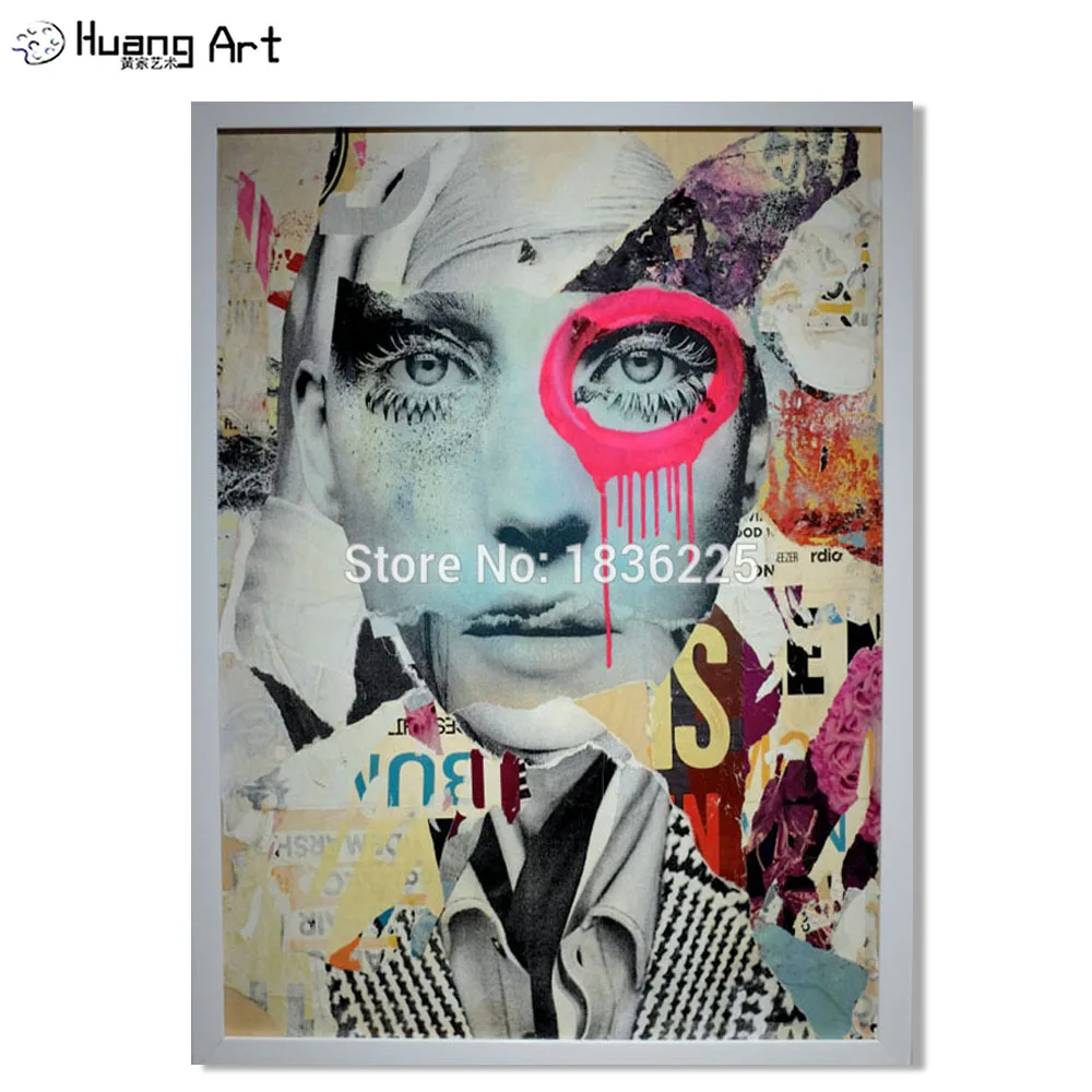 Красивые люди лицо масляная живопись ручная роспись поп арт современное крутое абстрактная портретная