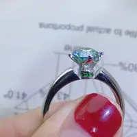 KJJEAXCMY Fine Jewelry Green Mosang Diamond 925 Sterling Silver New Women Ring Support Test Luxury