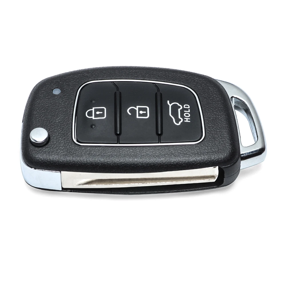 

Keyecu Replacement Flip Car Smart Remote Key Fob 3 Button 433MHz ID46 for Hyundai Accent 2014 2015 2016