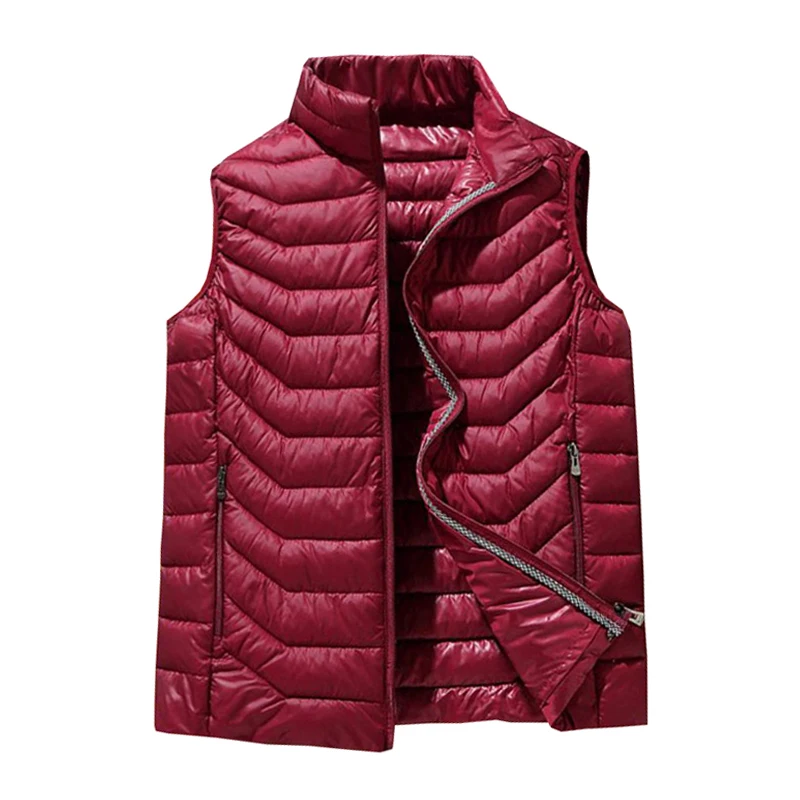 Новые мужские жилеты куртки зимняя мужская теплая жилетка без рукавов круглая