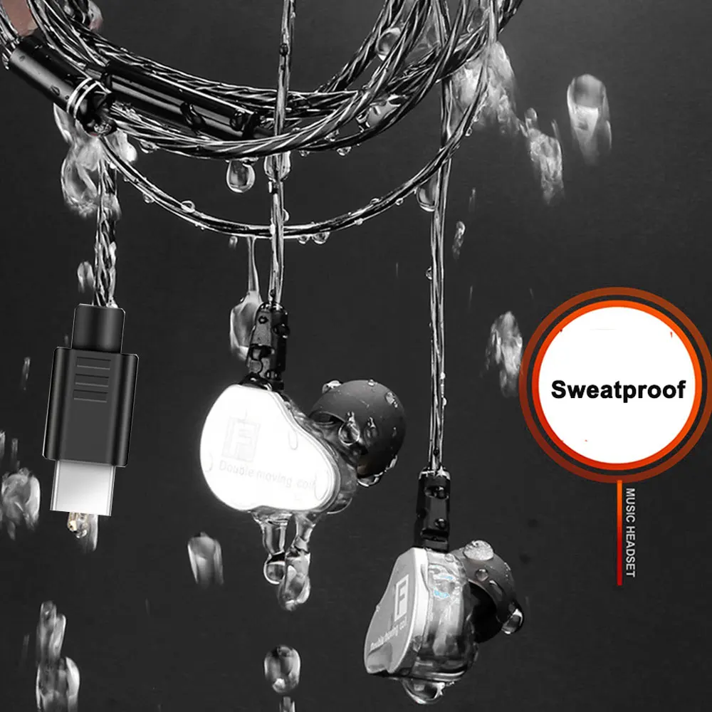 4D стерео наушники-вкладыши дополнительные басы type-c наушники проводное