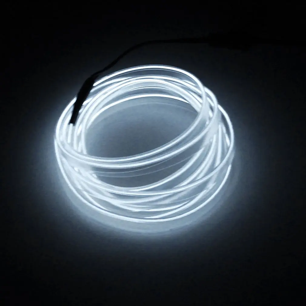 1 шт. LED EL Light Car Vehicle DIY Гибкая интерьерная декоративная формовочная световая