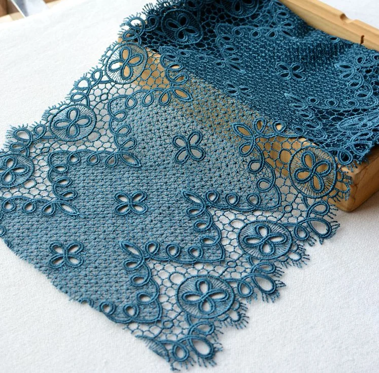 2 метра зеленая Высококачественная кружевная ткань африканская гипюровая