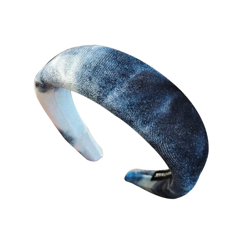 

Wholesale women velvet headband girl's Color printing headwear lady's hair accessories ins cross hairbands