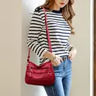 Элегантная женская однотонная сумка через плечо из искусственной кожи, новинка 2020, вместительная сумка через плечо с несколькими карманами, женская сумка из искусственной кожи в стиле ретро