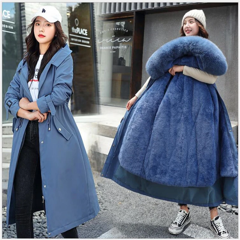 

Plus Size 3XL Women jacket Winter Hooded Warm lining embroidery Coat Cotton Padded Parkas Female Casual long Outwear 2020 G837