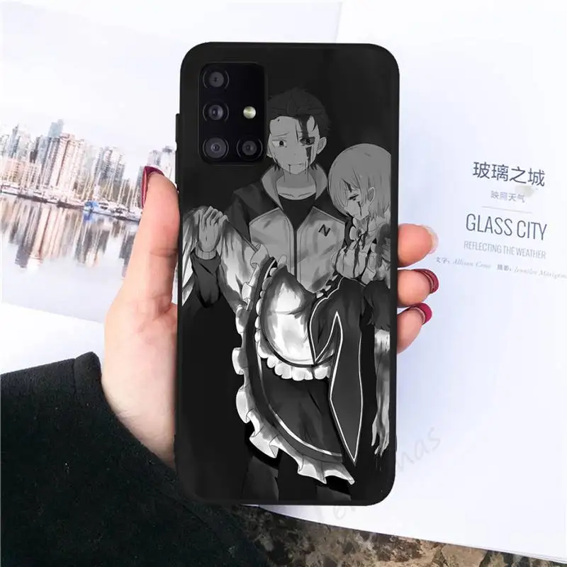 

Anime Re Zero Rem sexy Phone Case for samsung galaxy s21 s20 fe s10 a51 a52 a71 a50 a12 a72 a21s a70 note 20 10 ultra plus funda