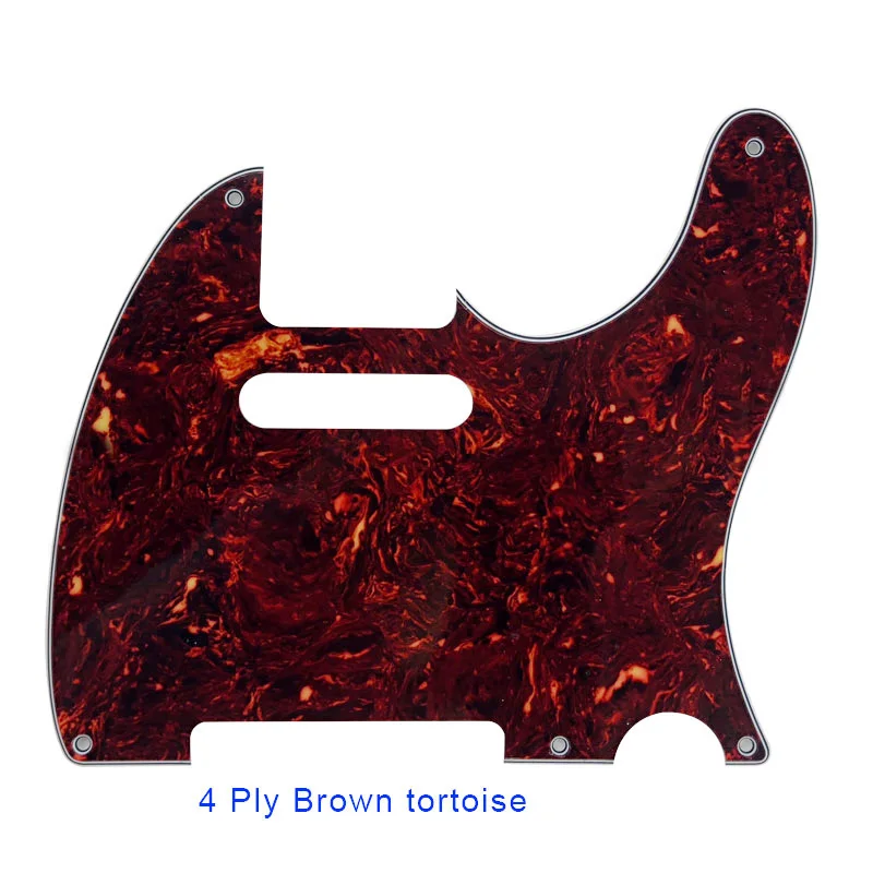 brown tortoise Pleroo гитары Запчасти разные цвета на выбор 5 винтовых отверстий накладку для нас Стандартный 52 год Tele гитара Telecaster защитная пластина - Цвет: brown tortoise