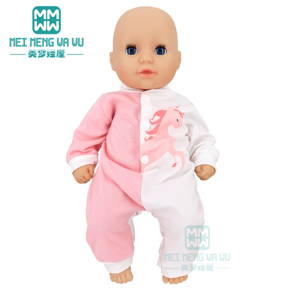 

Кукольная одежда для 43 см игрушки, аксессуары для кукол новорожденных, розовая детская одежда для ползания