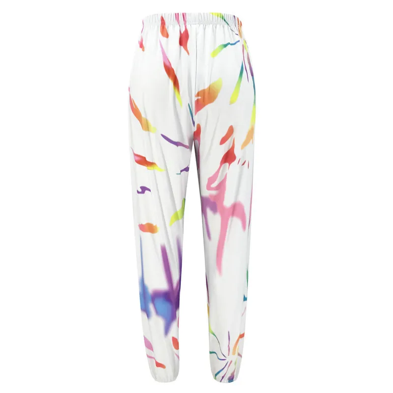 

Fashion 2019 New Women Trousers Reflective Joggers Casual Pants High Waist Print Baggy Leggings Causal Sports Harem Long Pants