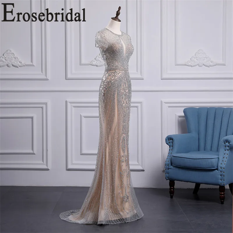 Роскошное вечернее платье Erosebridal длинное женское 2020 сексуальное иллюзионное на