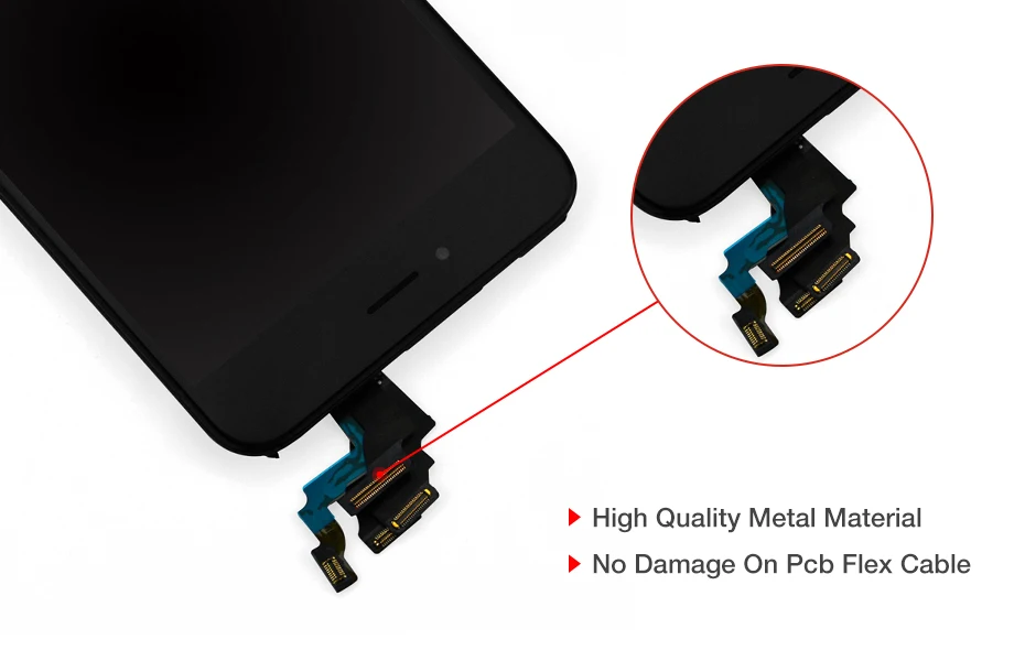 Pantalla для телефона 6 Plus lcd Черный Белый OEM с камерой динамик кнопка домой запасные части для iPhone 6plus дисплей Быстрая