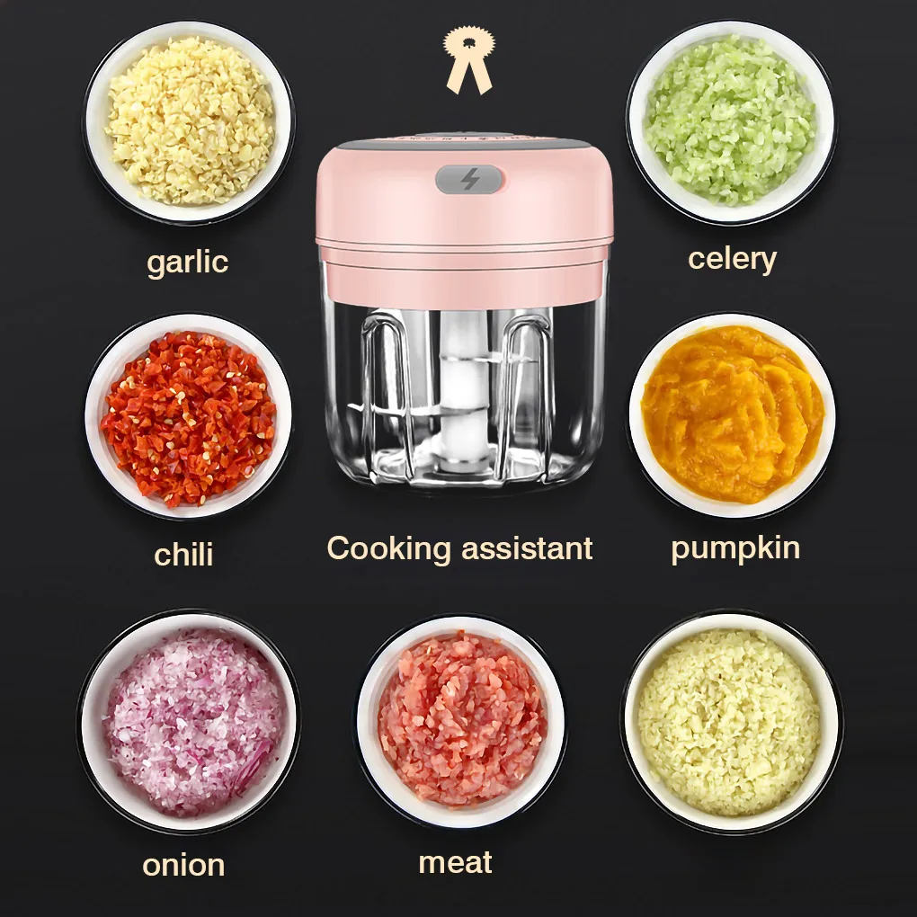 Электрическая чеснока давилка прочная тонкая USB зарядка для измельченного