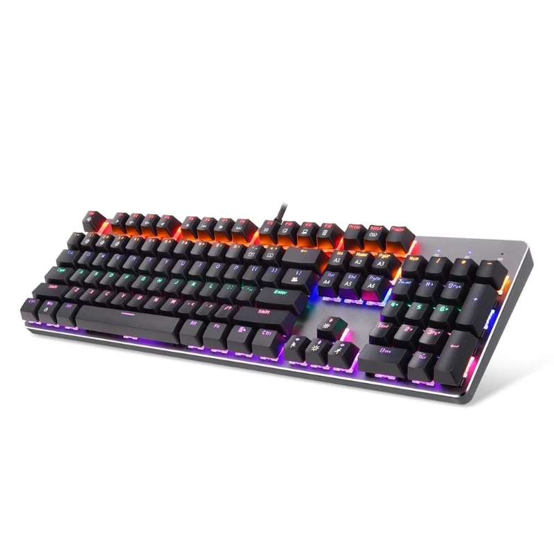 

RGB USB Wired Mechanical Keyboard 104 keys Russian English Gaming Keyboards X6HA