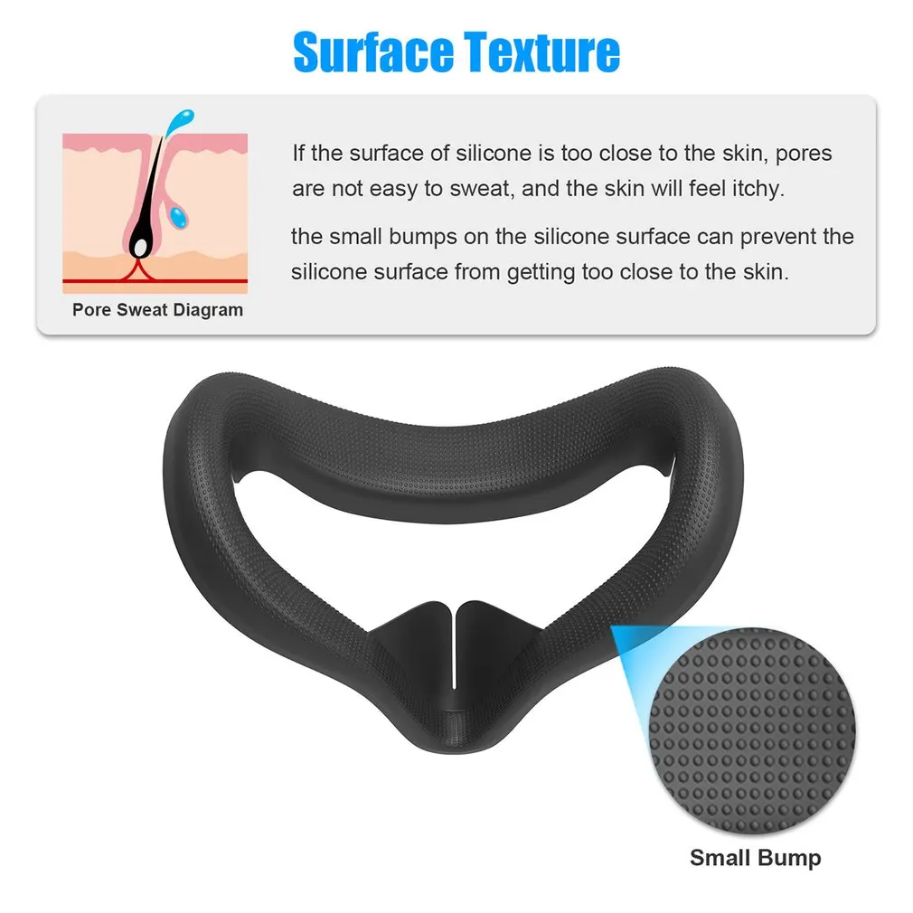 

Silicone Eye Mask Cover Pad For Oculus Quest 2 Replacement Face Pad Cushion Face Cover Bracket Protective Mat Eye Pad For Oculus
