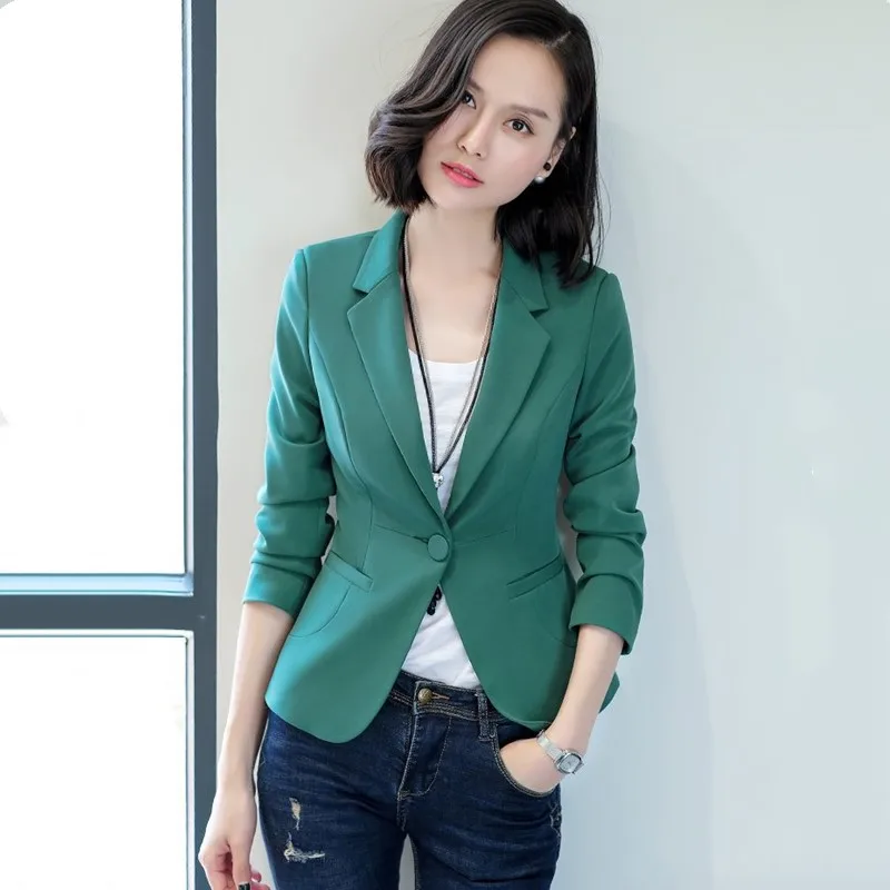 Женский монохромный небольшой пиджак высокого качества Новинка осени 2019 Модный