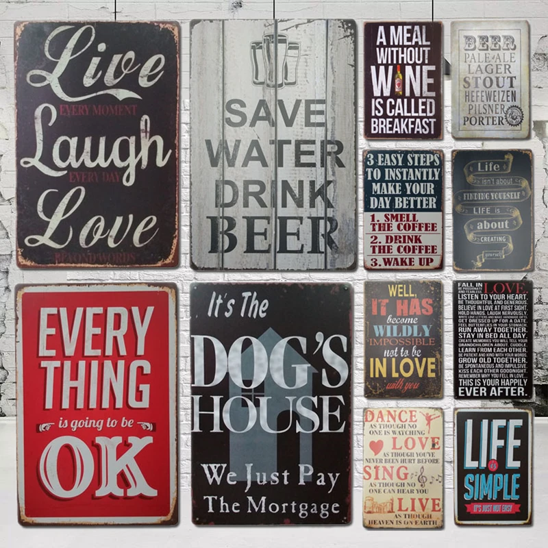 

Металлический постер со слоганом пива, жестяной знак, винтажная металлическая пластина, знаки, ретро мужская пещера, домашние декоративные таблички для кофе и бара