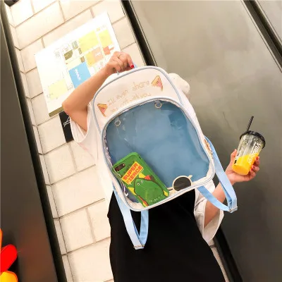 Прозрачный женский рюкзак с милым бантом сумки Ita для школы школьные мини-сумки