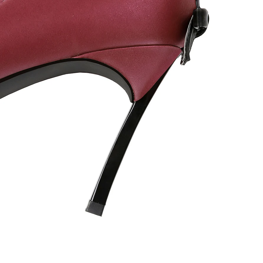 Женские туфли-лодочки на высоком каблуке однотонные туфли с острым носком бантом