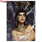 Стразы, алмазная вышивка, 5D, сделай сам, алмазная живопись, египетская женщина, вышивка крестиком, рукоделие мозаика, домашний декор, подарок