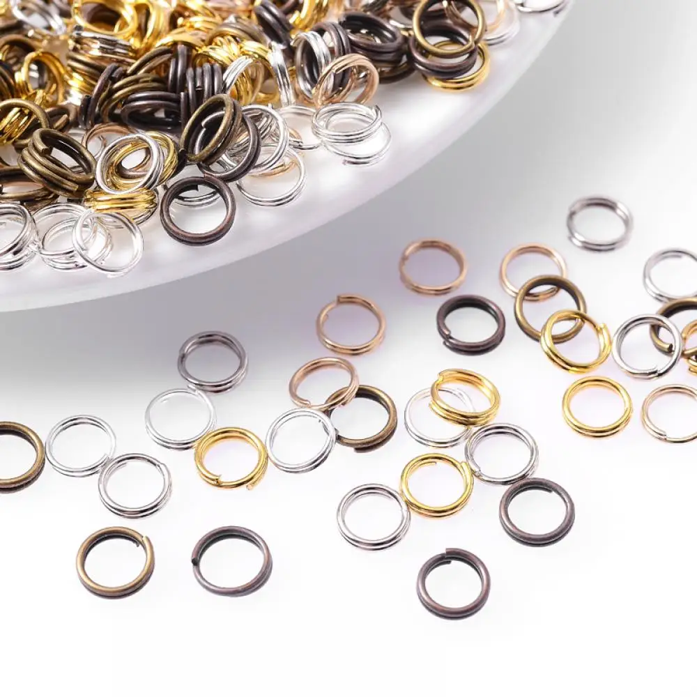 100 шт./лот 6 мм открытые соединительные кольца двойные петли разъемные для