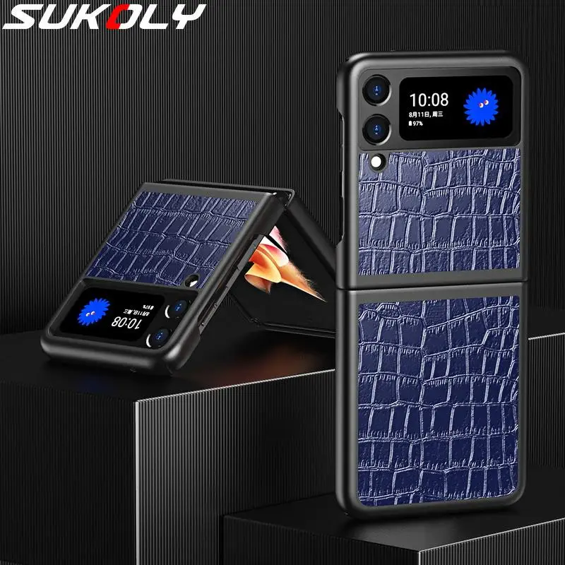 

Флип-чехол для Samsung Galaxy Z, 3 дюйма, искусственная кожа крокодила