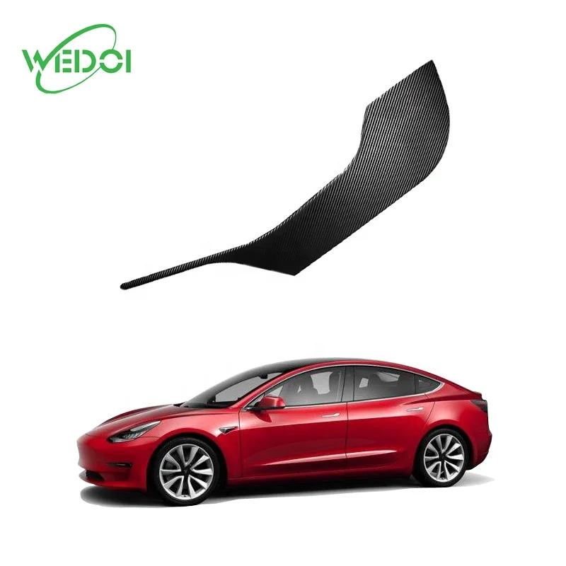 

2020 Carbon Fiber Pattern Door Anti-Kick Stickers For Tesla Model 3 Anti-Dirty Protective Car Accessories