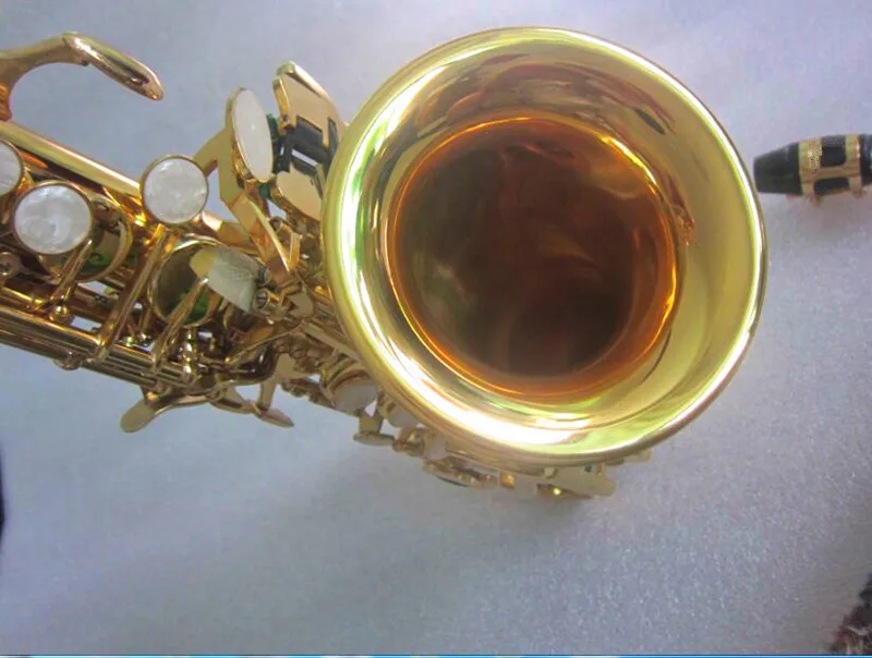 Лучший B плоский сопрано sax маленький Саксофон изогнутый Sax взрослые дети ветер