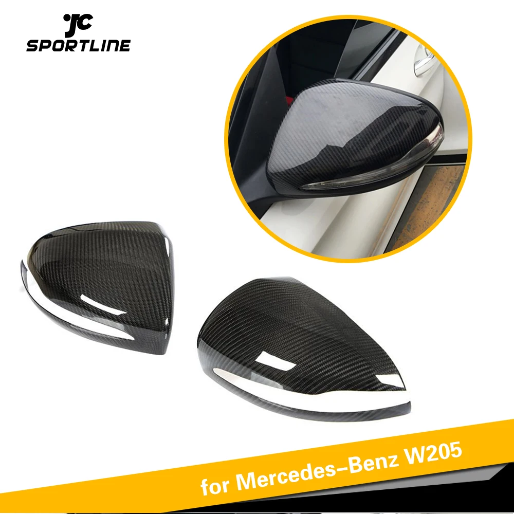 

Car Rearview Mirror Cover Cap for Mercedes-Benz W205 2015 - 2019 Add On Side Mirror Covers Caps Dry Carbon Fiber RHD