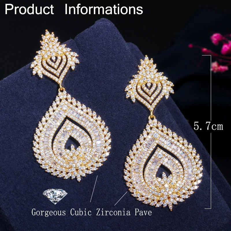 Cwwzircon роскошный 585 золотой цвет африканский нигерийский кубический цирконий