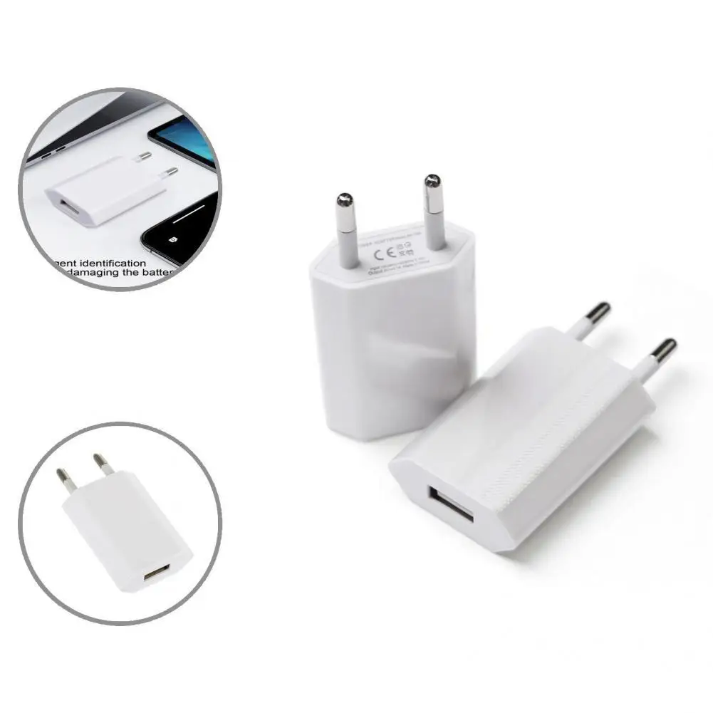 

Lightweight Reliable USB Wall Travel Charger EU Plug Charger Convenient for Home