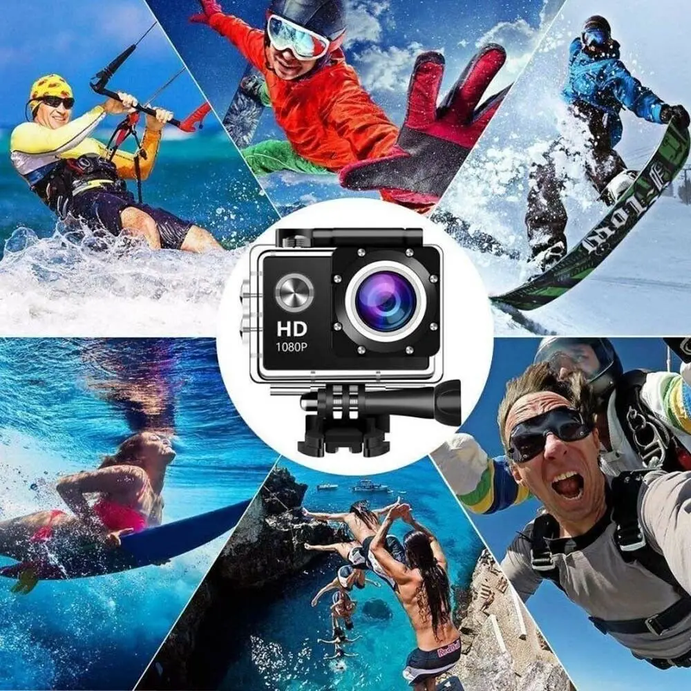 2 Дюймовая экшн видеокамера Ultra HD 1080P Спортивная Цифровая камера DVR до 30 м