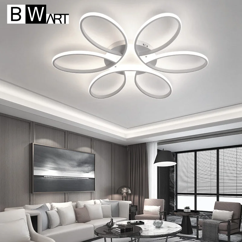 Bwarts-candelabro led moderno para sala de estar, dormitorio, comedor, control remoto, iluminación de araña interior de alto brillo, novedad