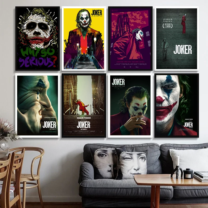 

Canvas paintingJoker Wall Art Canvas Painting Posters Prints HD Movie Wall Decor Painting Wall Pictures Living Room Decoration