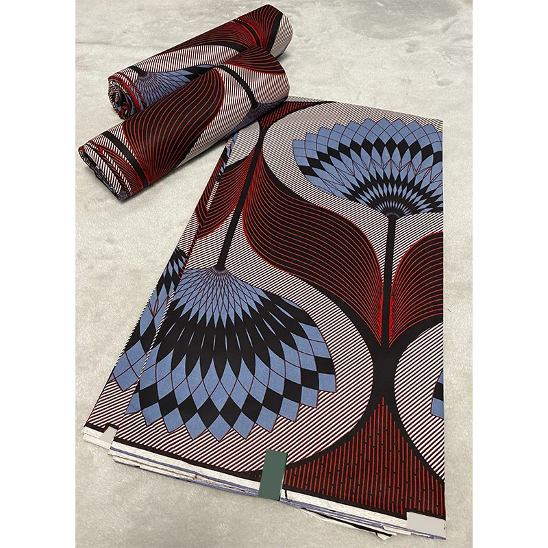 Африканская ткань из Анкары высококачественная с принтом натурального воска 100%