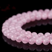 2021 charm 4mm 6mm 8mm 10mm pink natural stone beads loose spacer bead for diy handmade lovely bracelets trendy jewelry making