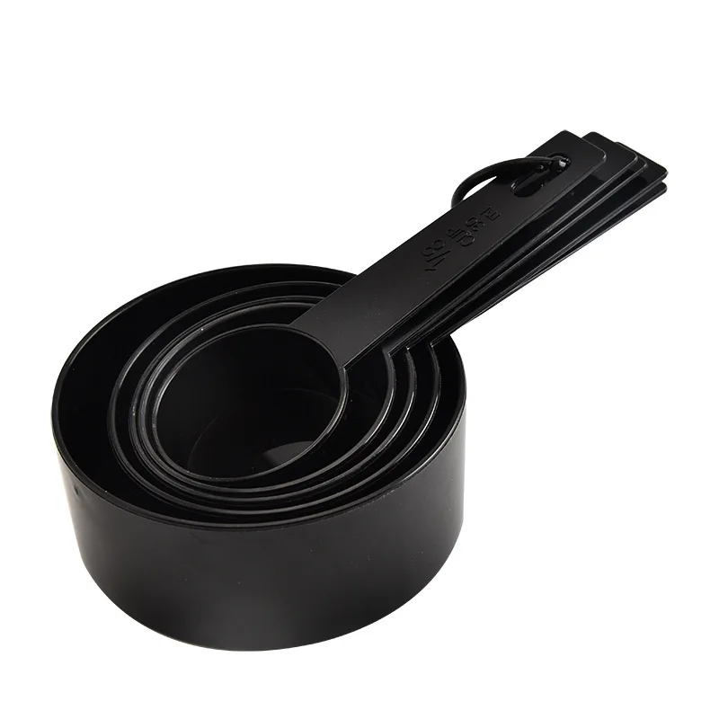 Набор из 10 мерных стаканчиков для выпечки ложек черные пластиковые половники