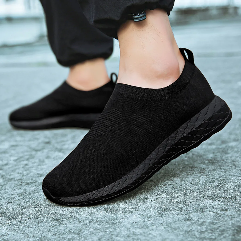 

New Sneakers Men Vulcanized Shoes Sock Sneakers Men Summer Slip On Loafers Comfort Flat Shoes Men Plus Size Sports Shoes