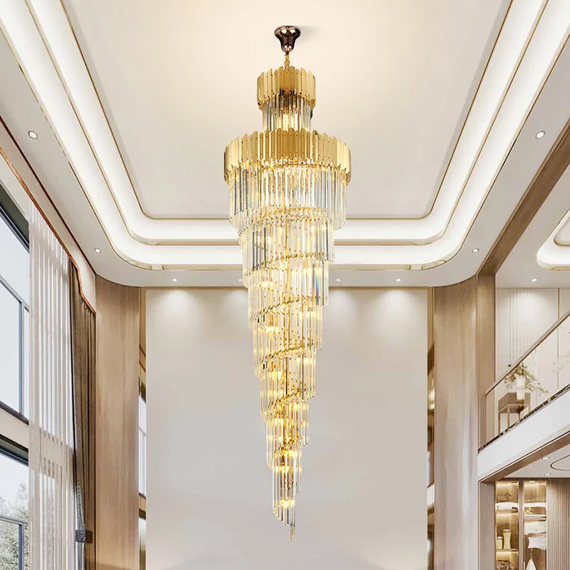 YOOGEE роскошная люстра для лестницы современный светодиодный светильник гостиной