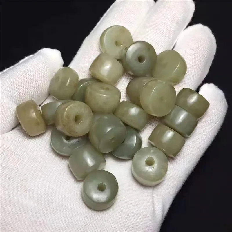 

23pcs Natural Hetian Jade Beads 16mm*17mm Folk collections Ornaments Women and Man's Jewelry