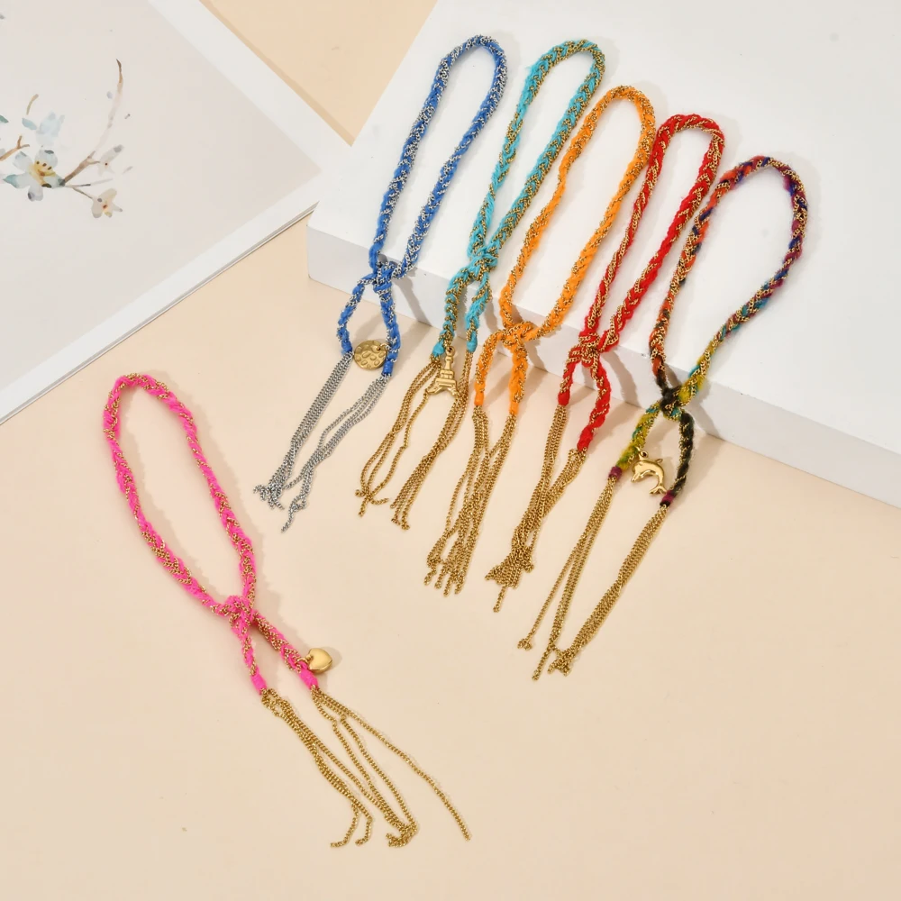 

Turkish Hamsa Eye Chain Friendship Bracelet Gift for Girl Women Boho Jewelry Rainbow Bracelet Handmade Pulseras Mujer Moda