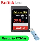 SD-Карта SanDisk Extreme PRO SD, 64 ГБ, SDXCSDHC, класс 10, 128 ГБ, 256 ГБ, TF SD-карты, 32 ГБ, 512 ГБ, SDXC, SDHC для камеры