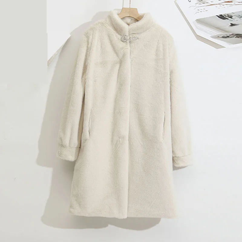 Женская шуба из искусственного меха черная или белая толстая верхняя одежда