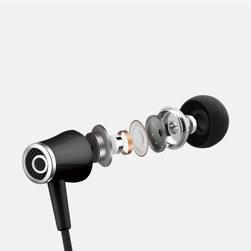 SIFREE Earphone With Microphone 3.5 mm In-ear flat earphone accessories earplugs Sub woofer with wheat earphones Wired headset |