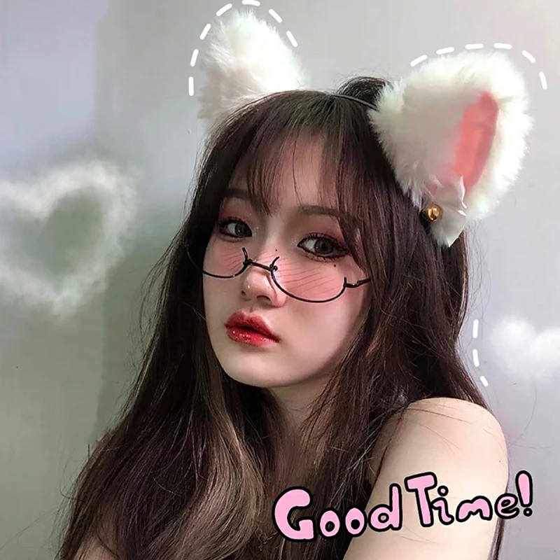 

Cosplay Cute Cat Fox Fur Ear Hair Hoops Night Party Anime Lolita Hairband Fur Headbands Clip Girl Hair Accessories Ear Hair Band